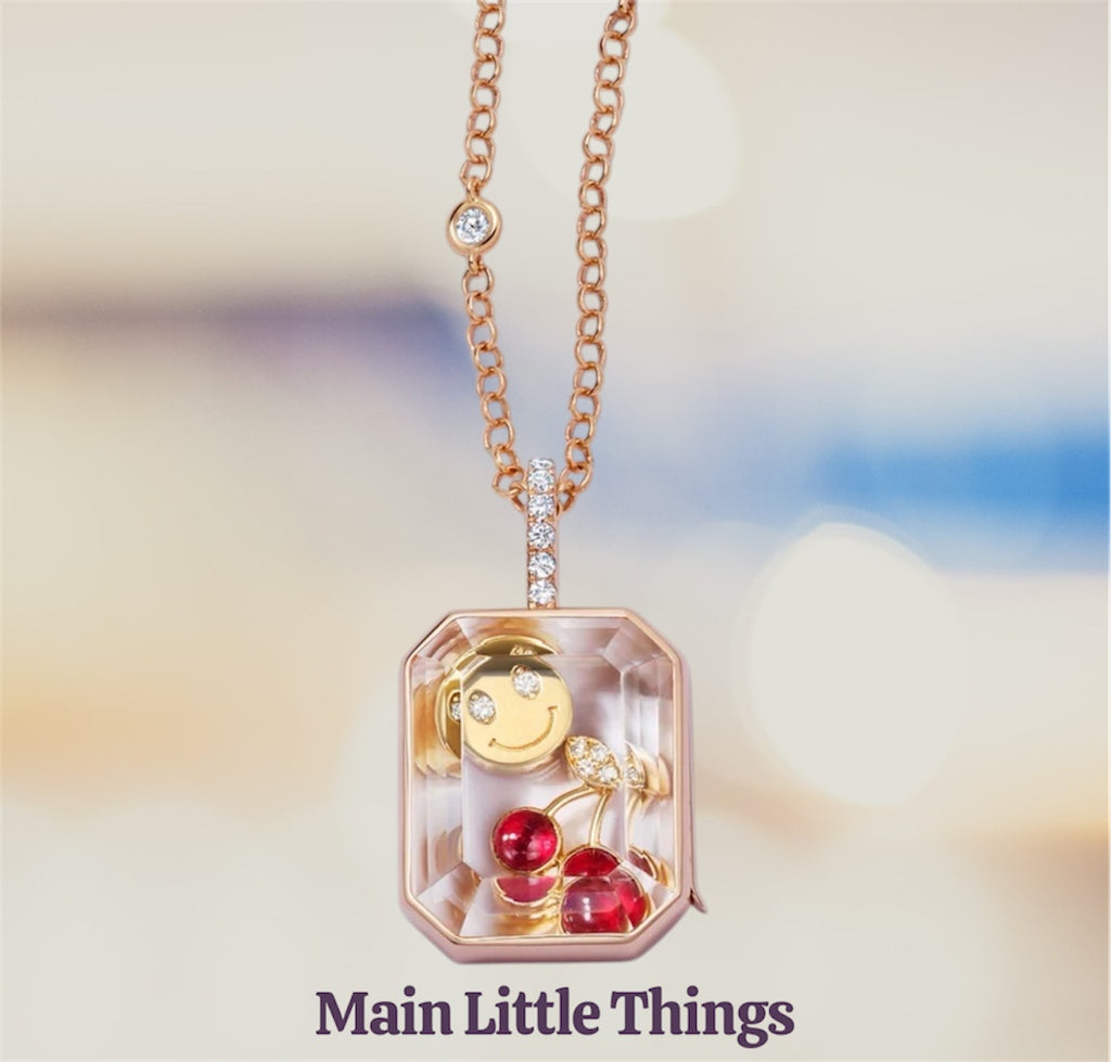 Lockable Glass Charm Pendant Locket necklaces, bracelets and rings