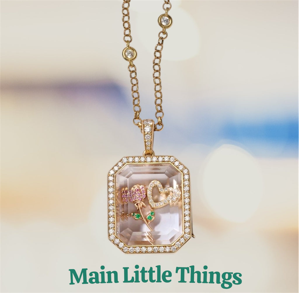 Lockable Glass Charm Pendant Locket necklaces, bracelets and rings