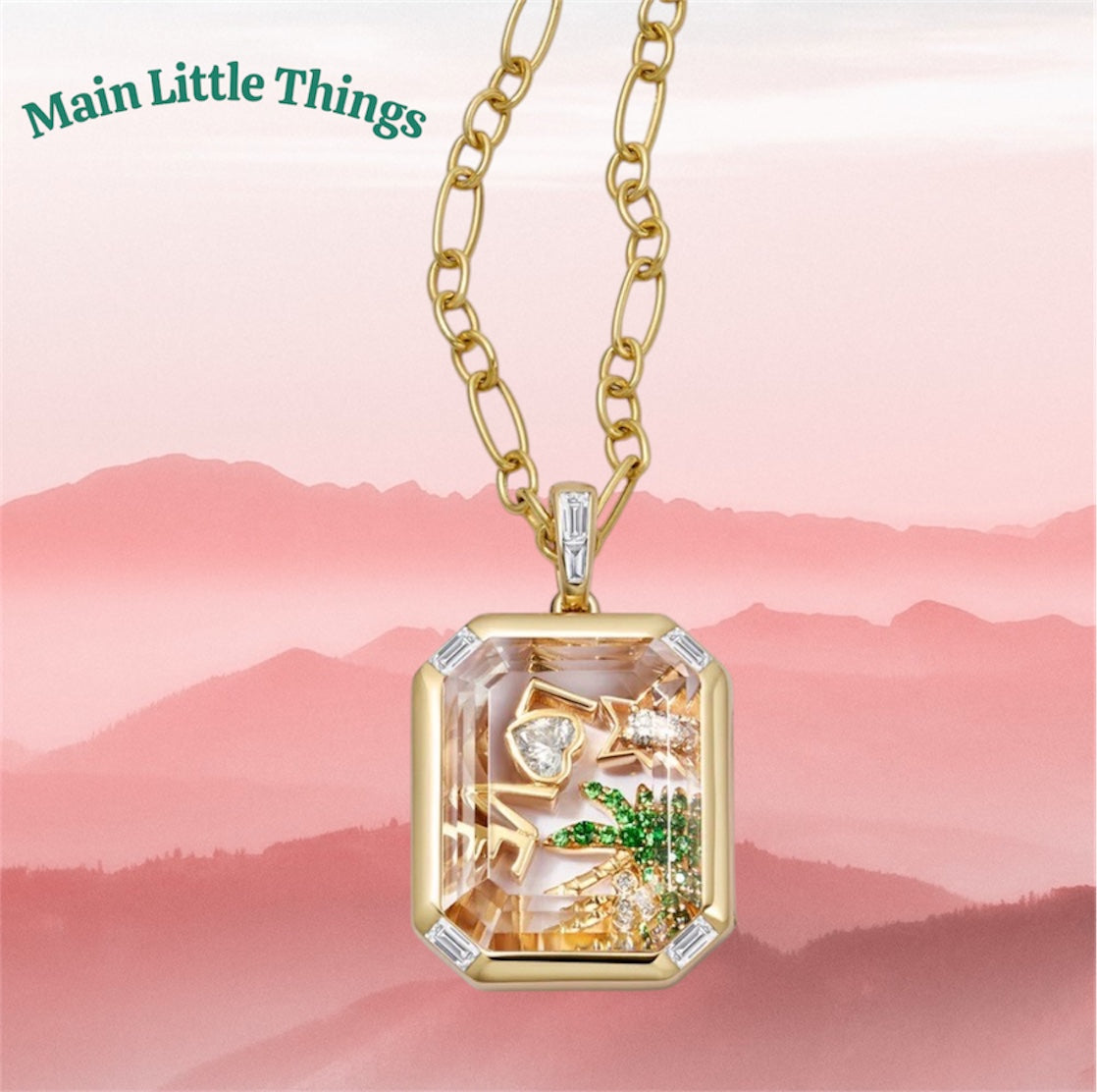 Lockable Glass Charm Pendant Locket necklaces, bracelets and rings