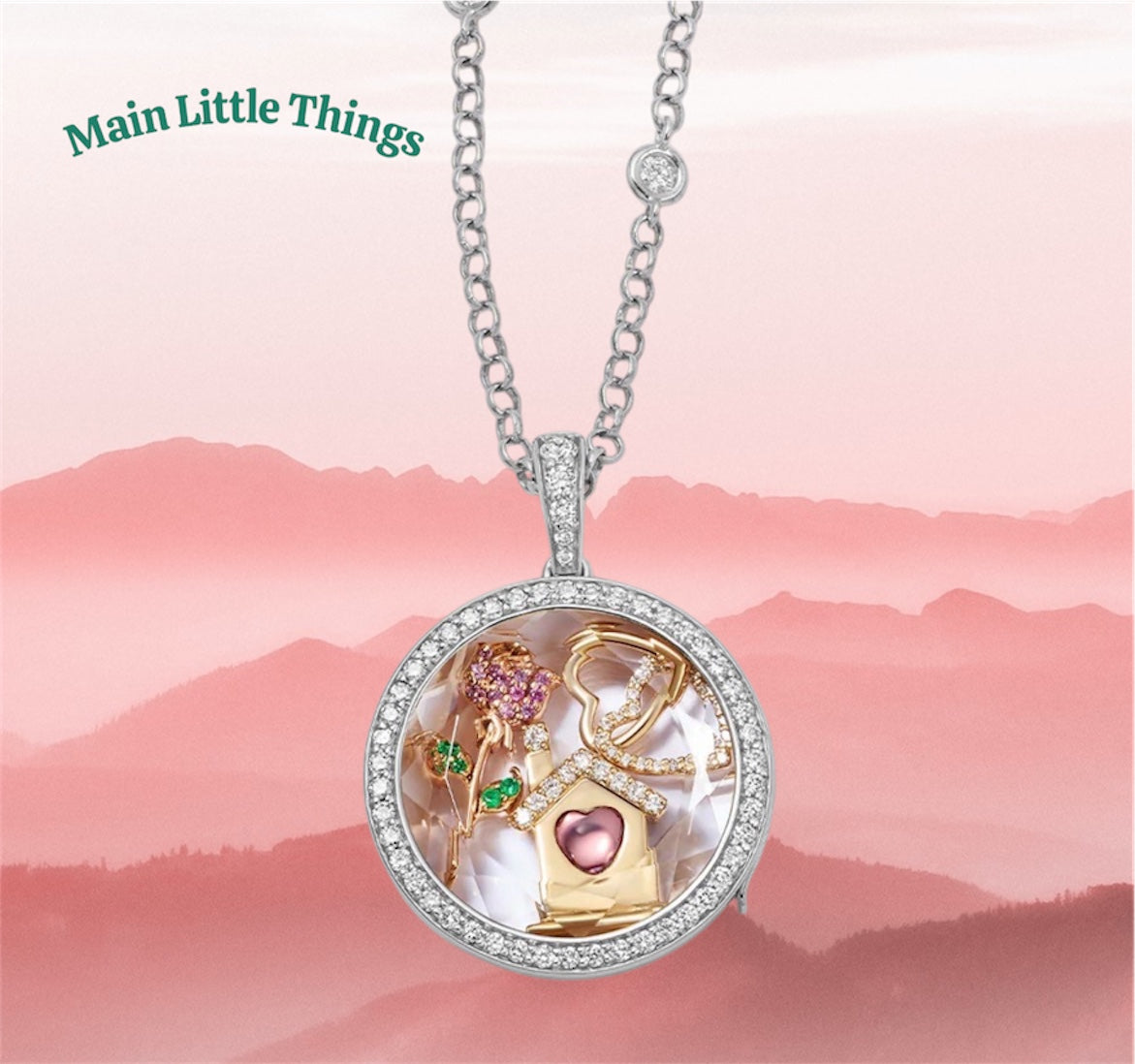 Lockable Glass Charm Pendant Locket necklaces, bracelets and rings