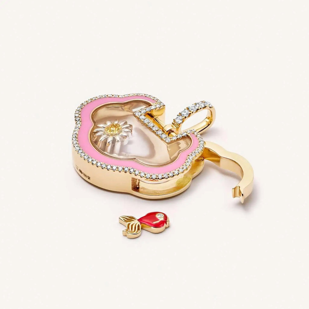 Lockable Glass Charm Pendant Locket necklaces, bracelets and rings