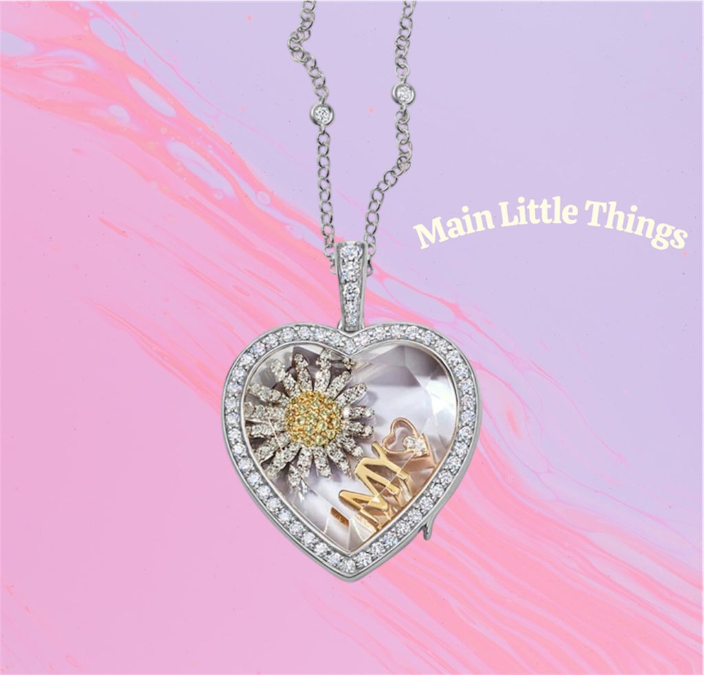 Lockable Glass Charm Pendant Locket necklaces, bracelets and rings