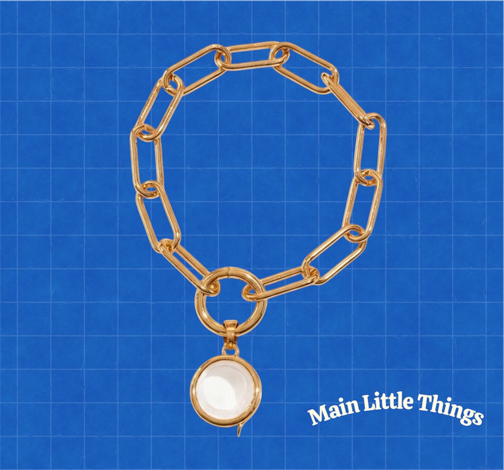 Lockable Glass Charm Pendant Locket necklaces, bracelets and rings