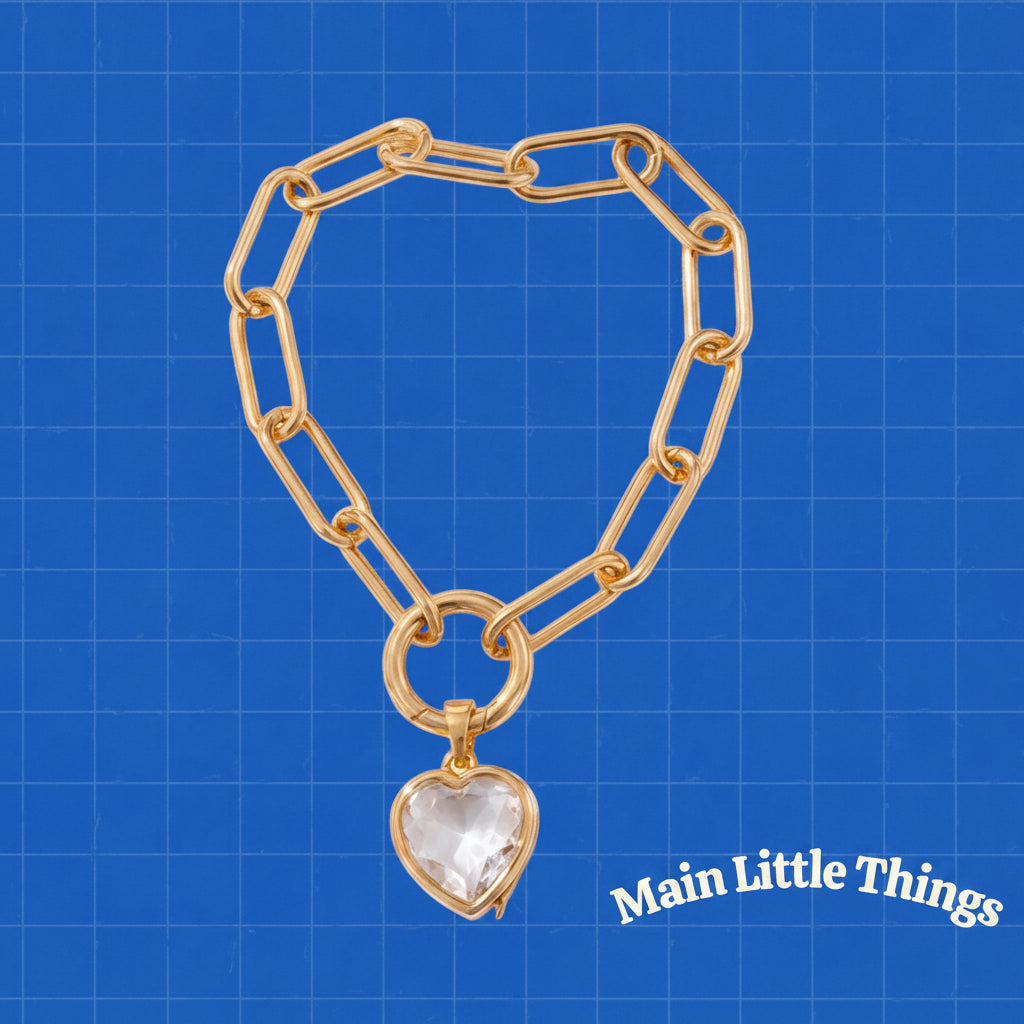 Lockable Glass Charm Pendant Locket necklaces, bracelets and rings