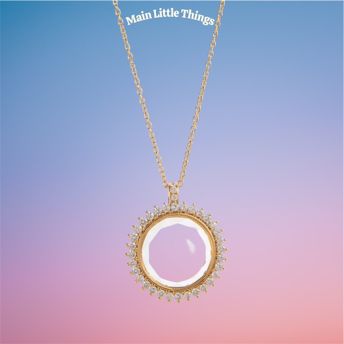 Lockable Glass Charm Pendant Locket necklaces, bracelets and rings